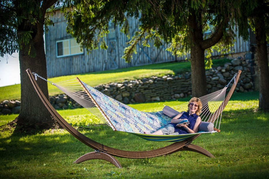 rattan hängematte 15ft Arc Hammock Stand - Wicker Rattan