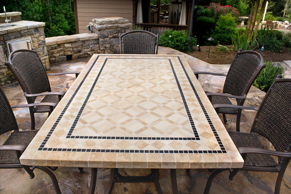 Marquesas 7 Piece All Weather Wicker and Stone Dining Collection - Tortuga Outdoor