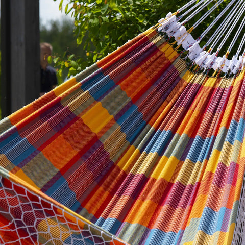 10ft Authentic Brazilian Hammock with Solid Pine Arc Stand