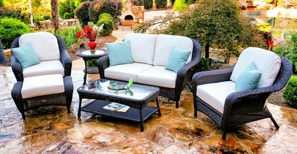 The Lexington 6-Piece All Weather Wicker Deep Seating Loveseat Set - Tortuga Outdoor