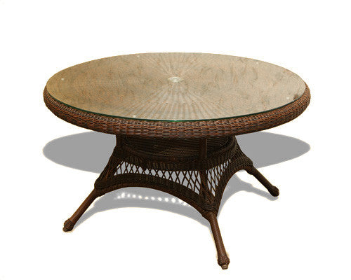 Sea Pines 5 Piece All Weather Wicker Conversation Table Set - Tortuga Outdoor