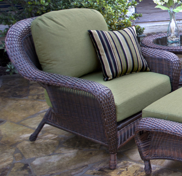 Sea Pines 5 Piece All Weather Wicker Conversation Table Set - Tortuga Outdoor