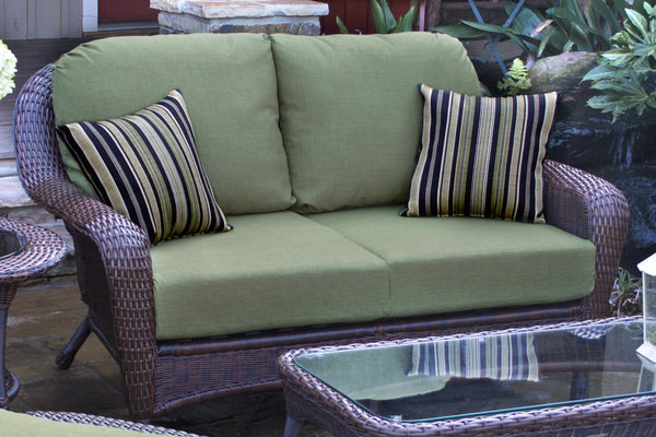The Lexington 6-Piece All Weather Wicker Deep Seating Loveseat Set - Tortuga Outdoor