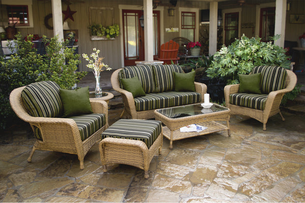 The Lexington 6-Piece All Weather Wicker Deep Seating Loveseat Set - Tortuga Outdoor
