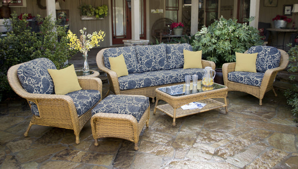 The Lexington 6-Piece All Weather Wicker Deep Seating Sofa Set - Tortuga Outdoor
