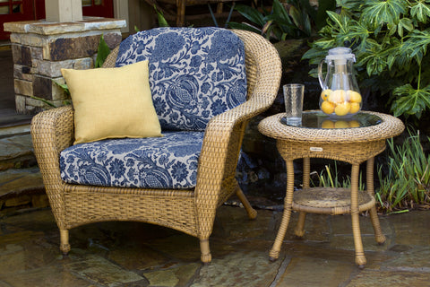 The Lexington All Weather Wicker Club Chair & Side Table Bundle - Tortuga Outdoor