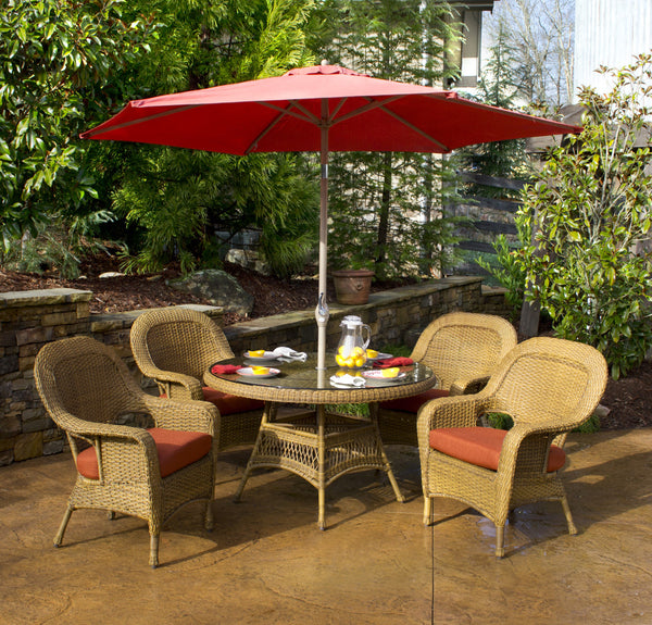 The Lexington 5 Piece All Weather Wicker Dining Set - Tortuga Outdoor