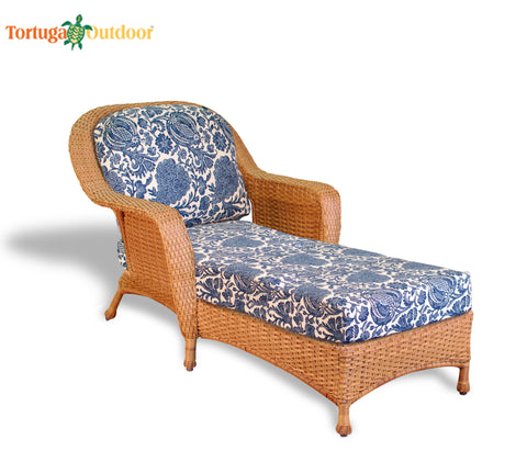 The Lexington All Weather Wicker Chaise Lounger - Tortuga Outdoor