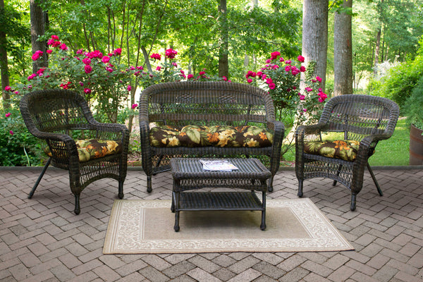 The Portside 4 Piece All Weather Wicker Seating Set - Tortuga Outdoor