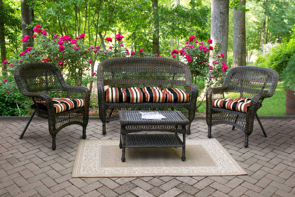 The Portside 4 Piece All Weather Wicker Seating Set - Tortuga Outdoor
