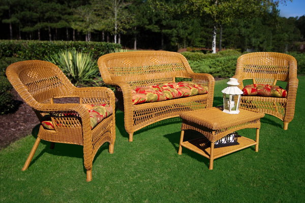 The Portside 4 Piece All Weather Wicker Seating Set - Tortuga Outdoor