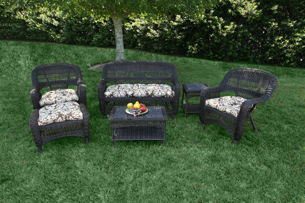 The Portside 6 Piece All Weather Wicker Seating Set - Tortuga Outdoor