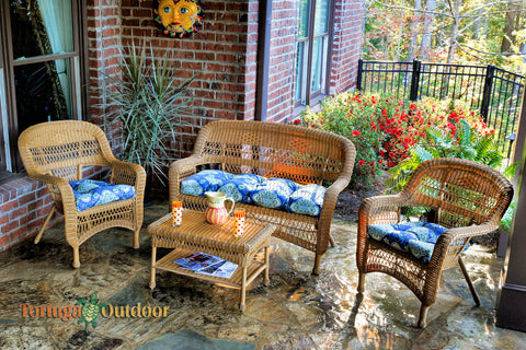 The Portside 4 Piece All Weather Wicker Seating Set - Tortuga Outdoor