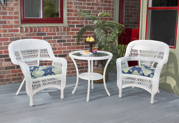 The Portside Bistro 3 Piece All Weather Wicker Set - Tortuga Outdoor