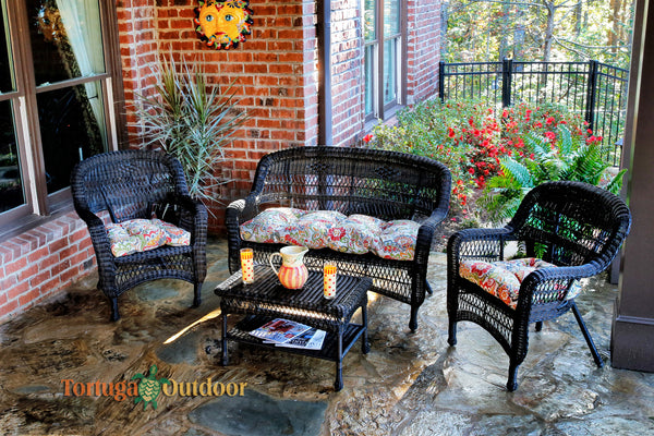 The Portside 4 Piece All Weather Wicker Seating Set - Tortuga Outdoor