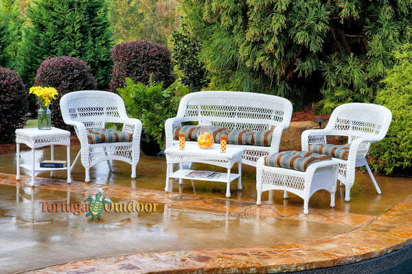 The Portside 6 Piece All Weather Wicker Seating Set - Tortuga Outdoor
