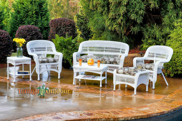 The Portside 6 Piece All Weather Wicker Seating Set - Tortuga Outdoor