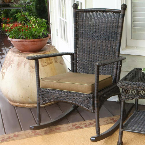 The Portside Classic All Weather Wicker Rocking Chair Set - Tortuga Outdoor