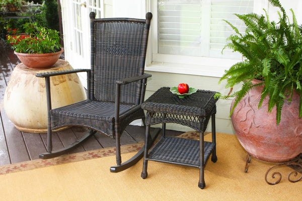 The Portside Classic All Weather Wicker Rocking Chair Set - Tortuga Outdoor