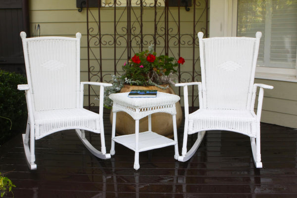 The Portside Classic All Weather Wicker Rocking Chair Set - Tortuga Outdoor
