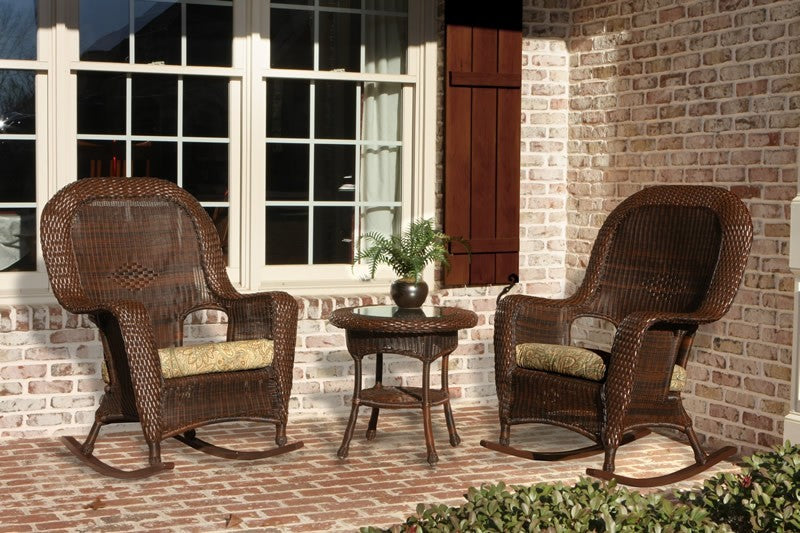 Sea Pines All Weather Wicker Rocking Chair Set Tortuga Outdoor