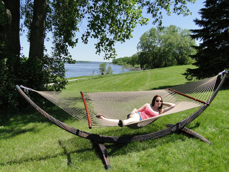 15ft Arc Hammock Stand Wicker Rattan My Balcony Furniutre