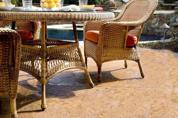 Sea Pines 5 Piece All Weather Wicker Conversation Table Set - Tortuga Outdoor
