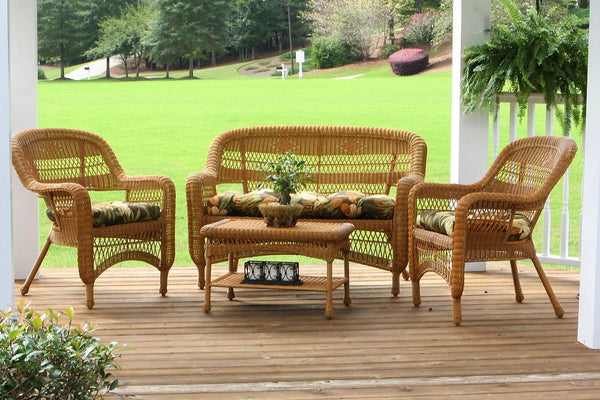 The Portside 4 Piece All Weather Wicker Seating Set - Tortuga Outdoor